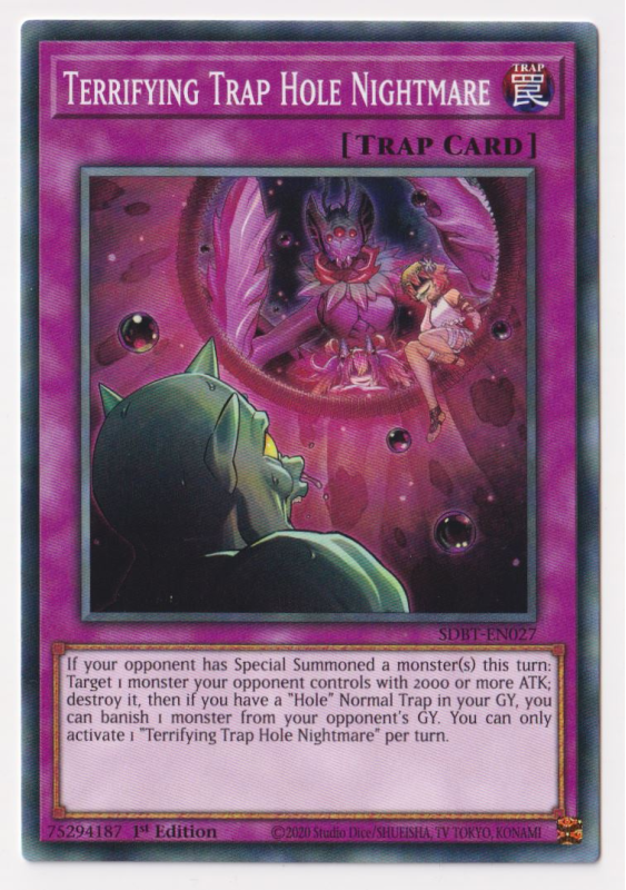Terrifying Trap Hole Nightmare (Common) : SDBT-EN027 - Yu-Gi-Oh! Single Card Terrifying Trap Hole Nightmare (Common) : SDBT-EN027 - Yu-Gi-Oh! Single Card