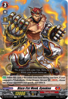 Blaze Fist Monk, Gyoukou (R) single card from Cardfight!! Vanguard