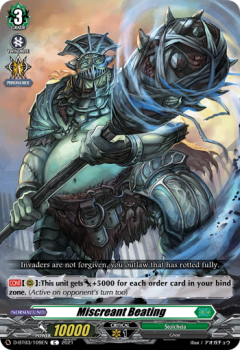 Miscreant Beating (C) single card from Cardfight!! Vanguard