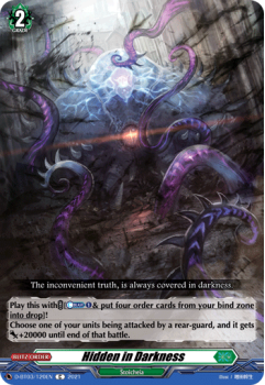 Hidden in Darkness (C) single card from Cardfight!! Vanguard