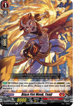 Blaze Fist Monk, Tenji (C) single card from Cardfight!! Vanguard