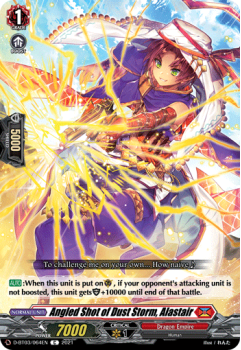 Angled Shot of Dust Storm, Alastair (C) single card from Cardfight!! Vanguard