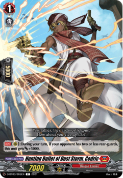 Hunting Bullet of Dust Storm, Cedric (C) single card from Cardfight!! Vanguard