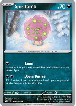 Spiritomb single card from Pokemon