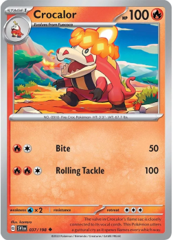Crocalor single card from Pokemon