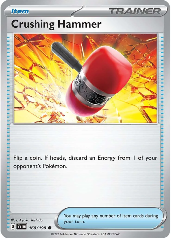 Crushing Hammer : SCARLET AND VIOLET - BASE SET 168/198 - Pokemon Single Card Crushing Hammer : SCARLET AND VIOLET - BASE SET 168/198 - Pokemon Single Card
