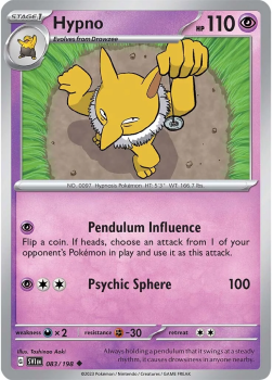 Hypno single card from Pokemon