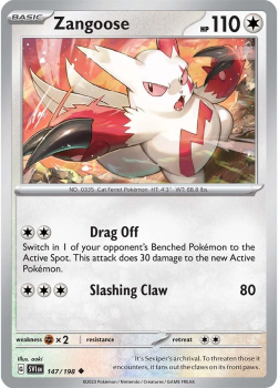 Zangoose single card from Pokemon