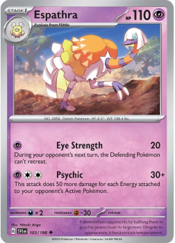 Espathra single card from Pokemon