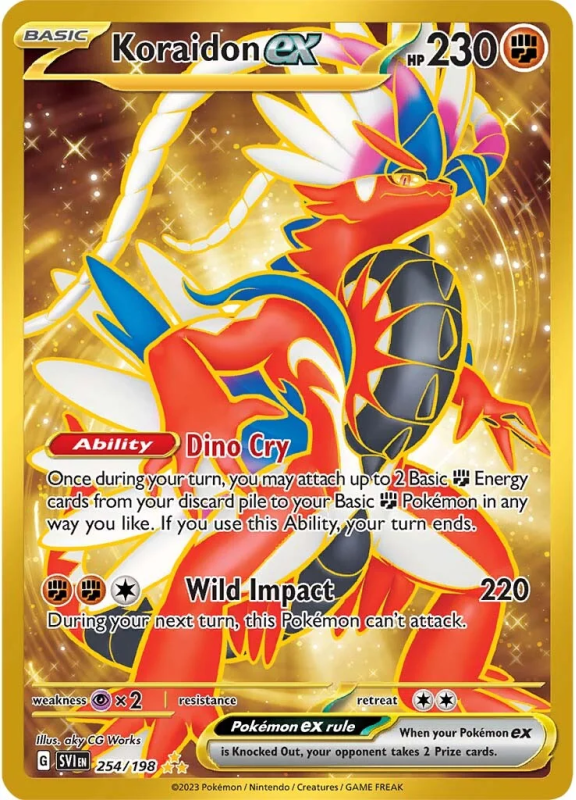 Koraidon EX : SCARLET AND VIOLET - BASE SET 254/198 - Pokemon Single Card Koraidon EX : SCARLET AND VIOLET - BASE SET 254/198 - Pokemon Single Card