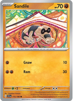 Sandile single card from Pokemon