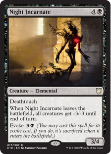 Night Incarnate : COMMANDER 2018 017/307 - Magic the Gathering Single Card