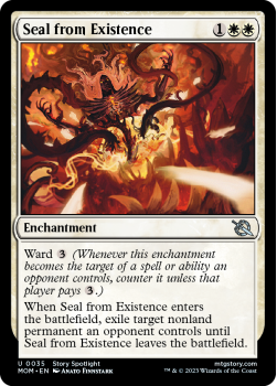 Seal from Existence single card from Magic the Gathering