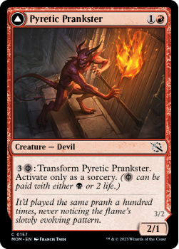 Pyretic Prankster // Glistening Goremonger (FOIL) single card from Magic the Gathering
