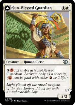 Sun-Blessed Guardian // Furnace-Blessed Conqueror (FOIL) single card from Magic the Gathering