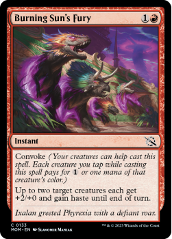 Burning Sun's Fury single card from Magic the Gathering