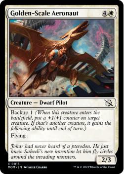 Golden-Scale Aeronaut single card from Magic the Gathering