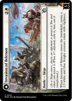 Invasion of Belenon // Belenon War Anthem single card from Magic the Gathering