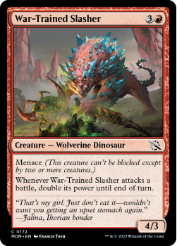 War-Trained Slasher (FOIL) single card from Magic the Gathering