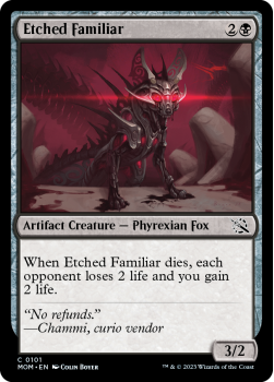 Etched Familiar (FOIL) single card from Magic the Gathering