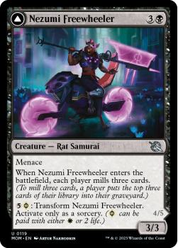 Nezumi Freewheeler // Hideous Fleshwheeler single card from Magic the Gathering