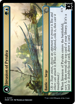 Invasion of Pyrulea // Gargantuan Slabhorn single card from Magic the Gathering