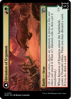 Invasion of Ergamon // Truga Cliffcharger single card from Magic the Gathering