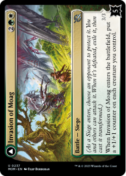 Invasion of Moag // Bloomwielder Dryads single card from Magic the Gathering