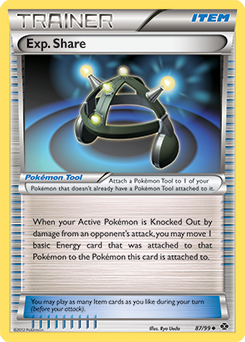 Exp. Share (REVERSE HOLO) 87/99 - single card from Pokemon TCG