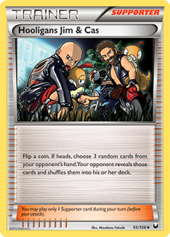 Hooligans Jim & Cas (REVERSE HOLO) 095/108 single card from Pokemon TCG