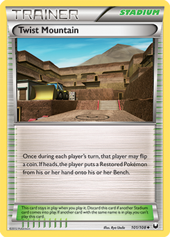 Twist Mountain (REVERSE HOLO) 101/108 single card from Pokemon TCG
