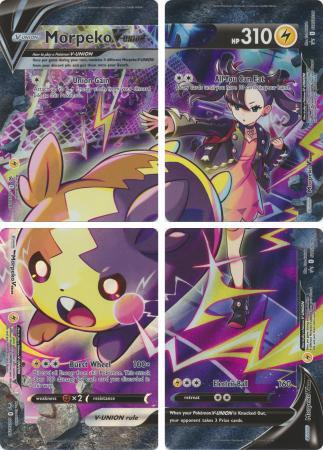 Morpeko V-Union Set of 4 Promos - Pokemon Promotional Card Morpeko V-Union Set of 4 Promos - Pokemon Promotional Card