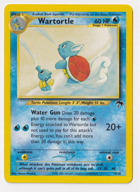 Pokemon Single Card SOUTHERN ISLANDS - 15/18 : Wartortle | Chaos Cards