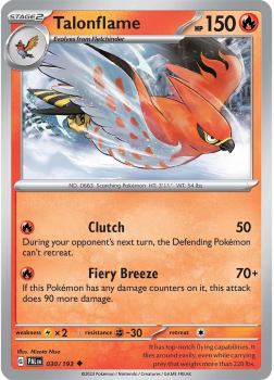 Talonflame single card from POKEMON TCG