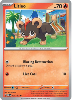 Litleo single card from POKEMON TCG
