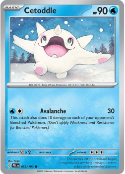 Cetoddle single card from POKEMON TCG