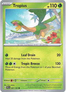 Tropius single card from POKEMON TCG