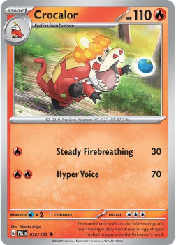Crocalor single card from POKEMON TCG