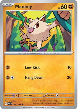 Mankey single card from POKEMON TCG