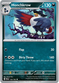 Honchkrow single card from POKEMON TCG