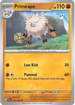 Primeape single card from POKEMON TCG