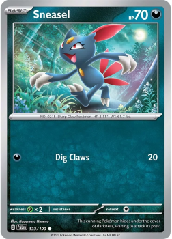 Sneasel single card from POKEMON TCG