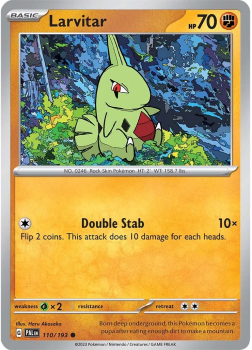 Larvitar single card from POKEMON TCG