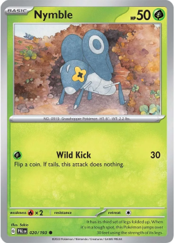 Nymble single card from POKEMON TCG
