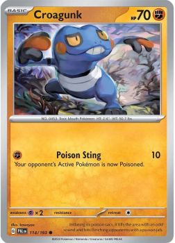 Croagunk single card from POKEMON TCG