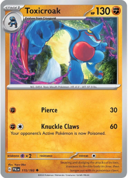 Toxicroak single card from POKEMON TCG