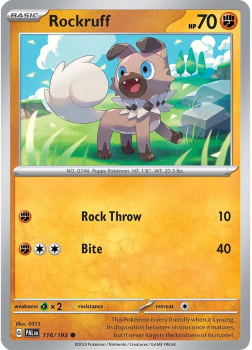 Rockruff single card from POKEMON TCG