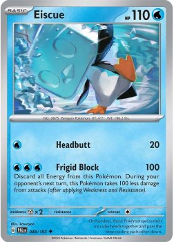 Eiscue single card from POKEMON TCG
