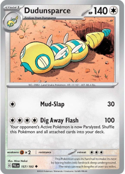Dudunsparce single card from POKEMON TCG