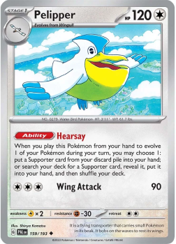 Pelipper single card from POKEMON TCG